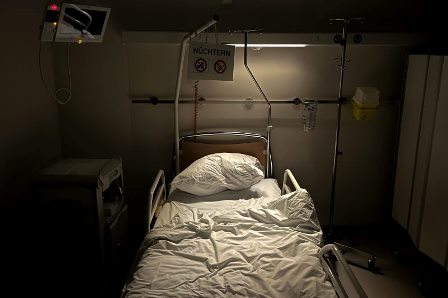 Hospital room and bed